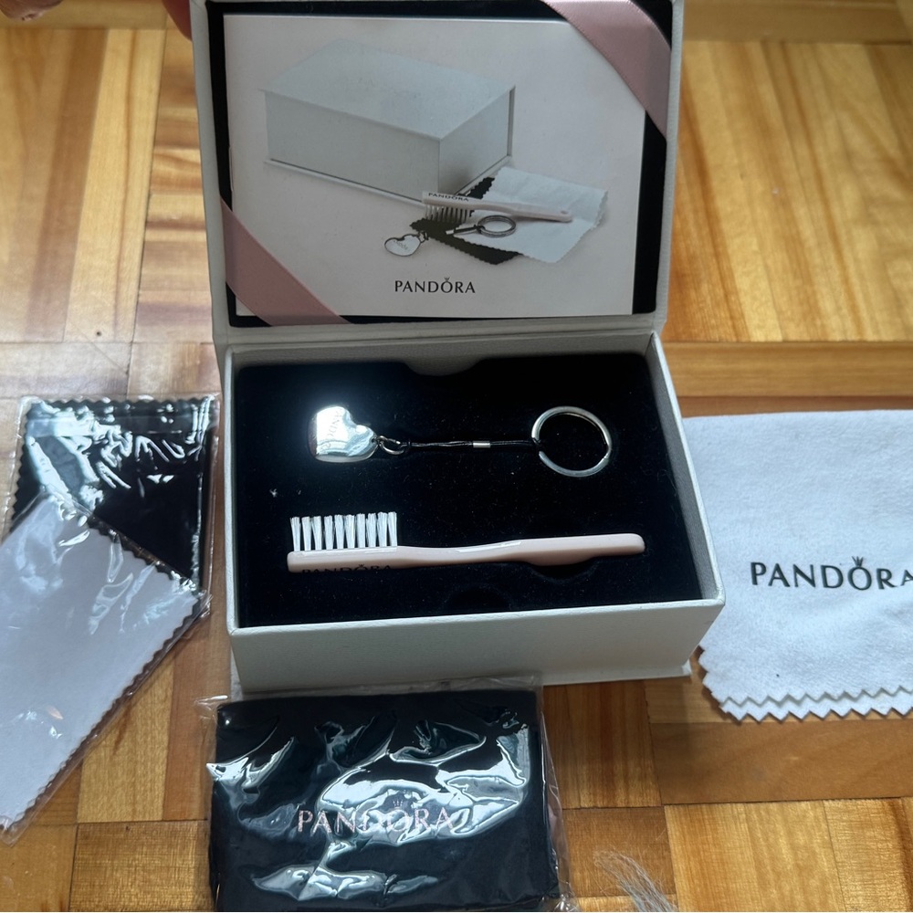 Pandora Jewelry Care Kit with Keychain and Brush